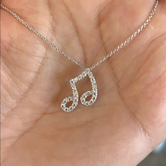 Music note Necklace 16” to 18” chain